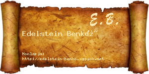 Edelstein Benkő névjegykártya